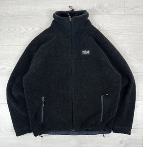 Rab Black Outdoor Teddy Fleece Jacket Mens XXL Size - Picture 1 of 7