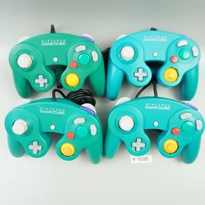 Lote de 4 mandos Nintendo GameCube Gamepad azul esmeralda oficial #5328 - Imagen 1 de 2