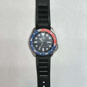 22mm BLACK Vulcanized Caoutchouc rubber Strap SEIKO Watches - Picture 1 of 7