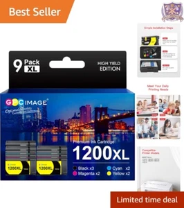 Ink Cartridge 9 Pack Compatible 1200XL High Yield for MAXIFY Printers - Picture 1 of 10