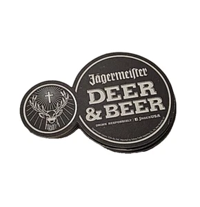 4 posavasos de doble cara de ciervo y cerveza Jagermeister - nuevos - sin usar - Imagen 1 de 2