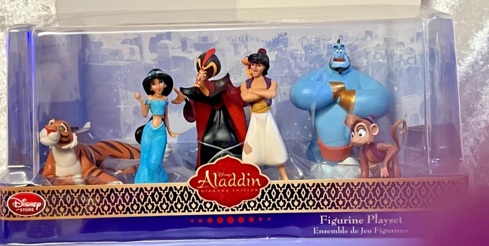 Disney Store Edición Aladdin 6 Piezas Figura Estatuilla Juego Set -NUEVO S Foto 1 de 1
