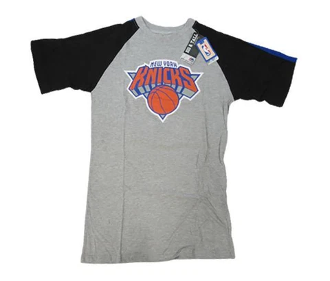 New York Knicks Mens Sizes M-L-XL Big & Tall Gray/Black Majestic Raglan Shirt Cover