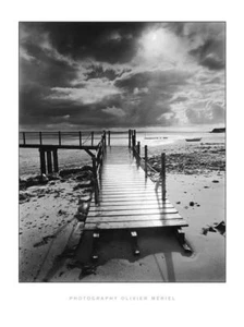 Poster stampa artistica paesaggio marino L Embarcadere Pointe d'Agon Oliver Meriel 15,75x19,75 - Foto 1 di 1
