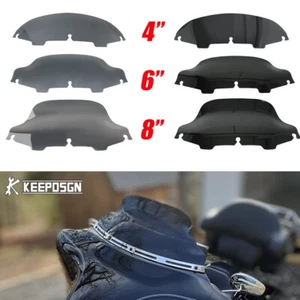 4" 6" 8" Windshield Windscreen For Harley 1996-2013 FLHT FLHX FLHTCU FLHTC FLHTK - Picture 1 of 22