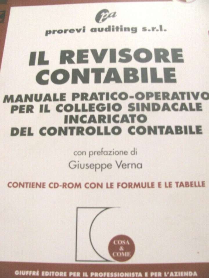 IL REVISORE CONTABILE- Giuffrè-2005- cd rom con formule e tabelle - Immagine 1 di 1