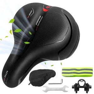 Sella Per Bicicletta In Gel Ergonomica Con Copertura Impermeabile Sellino Bici - Foto 1 di 12
