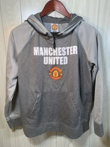 Manchester United Pullover Hoodie Men’s Med Women’s Large Gray MU LTD Official - Picture 1 of 8