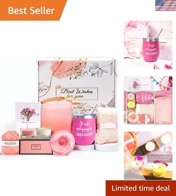 Elegante conjunto de presente spa rosa com aromaterapia feminina - presente individual na caixa - Imagem 1 de 4