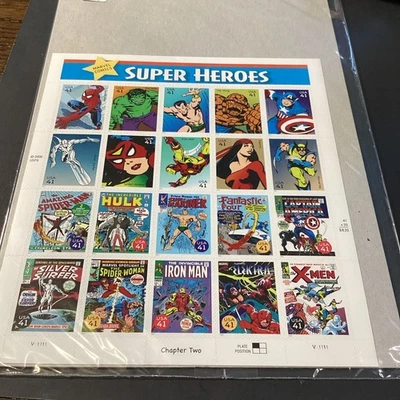 Scott #4159 Marvel Super Heroes (Spiderman, Hulk) 41¢ Hoja de 20 estampillas -MNH-NIP-EE. UU. Foto 1 de 2
