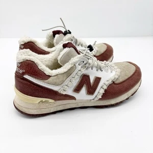 New Balance 574 Faux Sherpa Sneakers - Picture 1 of 10