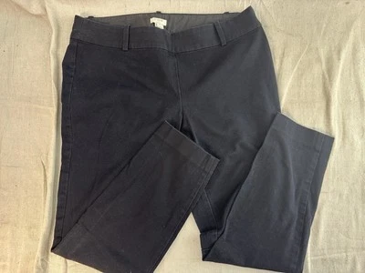 J. Pantalón Crew Winnie ~ Mujer Talla 8 Negro ~ Algodón Elástico / Cremallera Lateral Foto 1 de 4