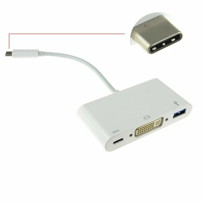 USB 3.1 Typ C Auf DVI USB Adapter & Host Mit Pd Funktion 15cm - Bild 1 von 3