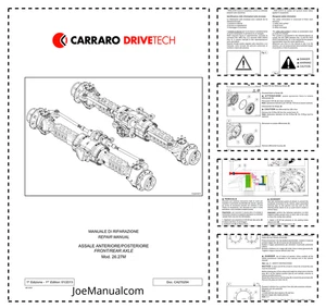 Carraro 26 27M Front Rear Axle Repair Manual PDF - Picture 1 of 1