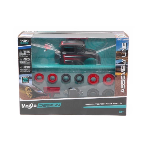 FORD MODEL A 1929 HOT ROD BLACK KIT 1:24 Maisto Kit Auto Modellino Nuovo - Immagine 1 di 1