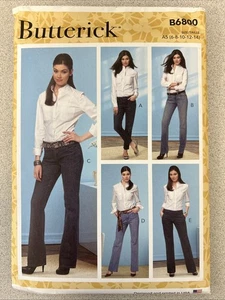 UNCUT Butterick B6800 Misses Jeans & Hose (6-22) einfaches Schnittmuster - Bild 1 von 8