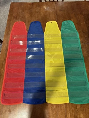 Lot Of 3 Classroom Pocket Charts For Pre-K+; Calendar Center, Crayon Chart - Image 1 of 4