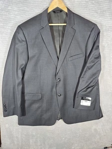 Neu mit Etikett $ 758 Jos A Bank Traveler maßgeschneiderte Passform Stretch 50R Sakko Blazer grau Wolle - Bild 1 von 10