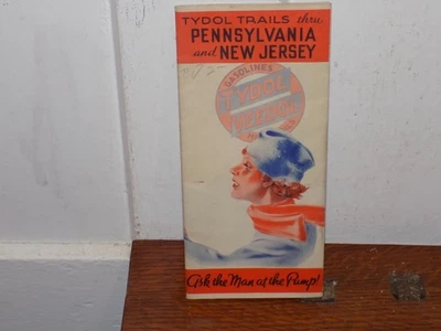 Mapa de ruta Tydol Veedol PA & NJ de colección 1935 Foto 1 de 4