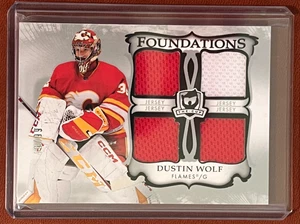 Dustin Wolf Foundations Quad Jersey /99 2023-24 The Cup - Picture 1 of 2