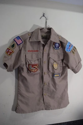 Boy Scout VENTED Quick Dry YOUTH M Soft MICROFIBER Uniform Shirt DC BSA FLAWS - Image 1 of 4