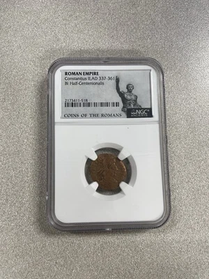 Roman Empire NGC Ancient Constantius II,AD 337-361 BI Half-Centenionalis  - Image 1 of 4