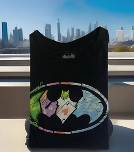 Batman The Joker Batman Logo Shirt Size 3XLT Black Short SLeeve - Picture 1 of 7