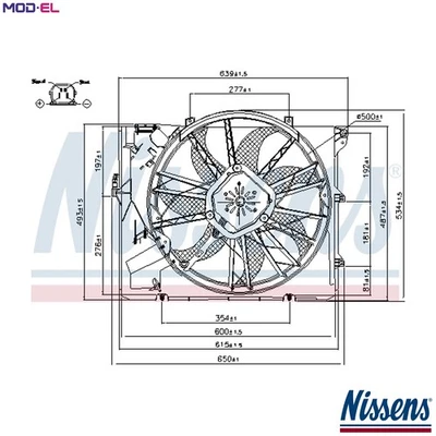 FAN ENGINE COOLING 85633 FOR BMW 1/E9/E87/X/E84/E82/Convertible/E88 X1 2.0L 6cyl - Image 1 of 4