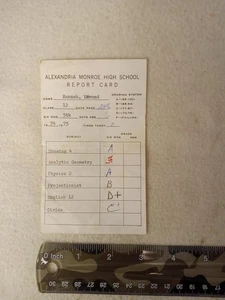 High school Report Card, 1975, my worst ever - Picture 1 of 2
