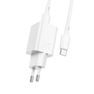 Chargeur Blanc Rapide 30W + Cable USB C pour Samsung S25 / S24 / S23 / S22 / Plu - Photo 1 sur 4