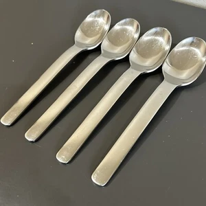 4 Splendide Blizzard Pattern 18/8 Stainless Steel Korea 7- 1/2" Soup Spoons MCM - Picture 1 of 8