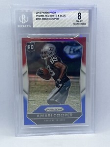 Amari Cooper 2015 Panini Prizm Rookie #201 Red White & Blue Prizm BGS 8 Browns