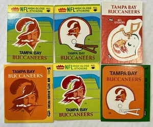 1980’s Fleer Team Stickers Tampa Bay Buccaneers.. Lot of (6) 🔥clean schedules - Picture 1 of 2