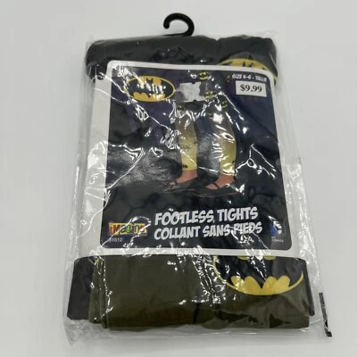 DC Batgirl Child Footless Tights Halloween Batman Costume Dress Up S 4/6 Rubies - Image 1 of 3