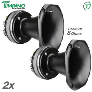 2x Timpano TPT-DH2000 PRO Titanium Driver - 2" Aluminum Exit PRO Horn 900W Pack