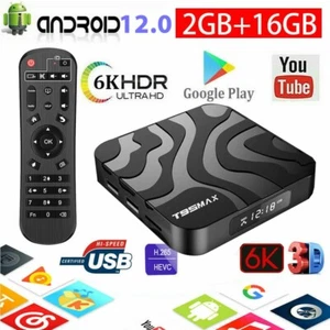 NEW T95 MAX Android 12 TV Box 2GB 16GB Quad Core HD 6K HDMI WIFI Media Player UK - Picture 1 of 17