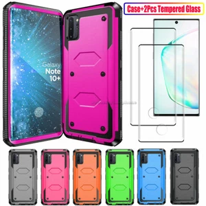 Samsung Galaxy Note10/ Note10 Plus Shockproof Rugged Cover Case+Screen Protector - Picture 1 of 19