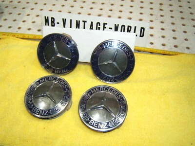 Genuine Mercedes W124,202,R129,C126,W163 OEM wheel center blue OEM 4 caps,Type 1 - Image 1 of 4