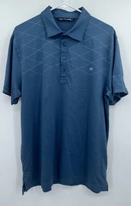 Travis Matthew Golf Polo Blue Short Sleeve Men's Large Pima Cotton & Polyester - Picture 1 of 9