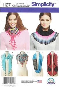 Simplicity Sewing Pattern 1127 Misses Scarf in Six Variations Mostly Uncut - Picture 1 of 2