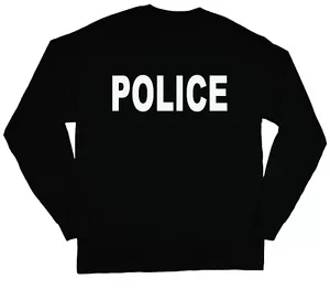 long sleeve t-shirt for men police design costume uniform officer man tee shirt - Picture 1 of 1