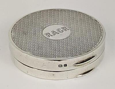Art Deco Sterling Silver Engine Turned Powder Compact 1930​ • 65£