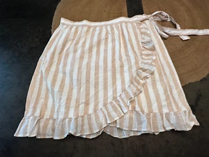 J CREW FACTORY DAMEN-WICKELROCK GESTREIFT MIT RÜSCHEN GRÖSSE 6 - Bild 1 von 5