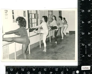 Women in dance studio wearing  leotards  vintage snapshot found photo - Picture 1 of 3