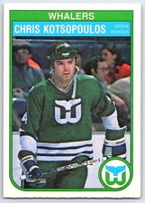 1982-83 O-Pee-Chee **C** Chris Kotsopoulos Rookie Hartford Whalers #124