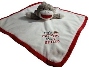 Baby Starter Socke Affe LITTLE MONKEY BIG SMILE" Sicherheitsdecke/Lovey NEU - Bild 1 von 5
