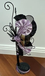 VENETIAN MASK PURPLE JEWELLERY DISPLAY DISH - Picture 1 of 7