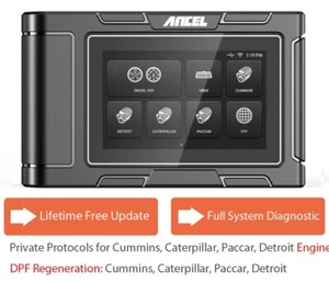 ANCEL HD3400 Truck Scanner OBD2 Full System DPF Regeneration Tool Diesel - Picture 1 of 8
