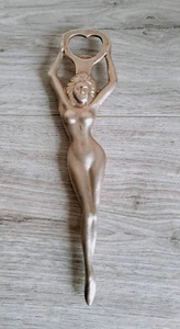 Akt Mädchen Dame Vintage Bronze Flaschenöffner Nackte Frau Kneipe Bar Deko - Bild 1 von 8