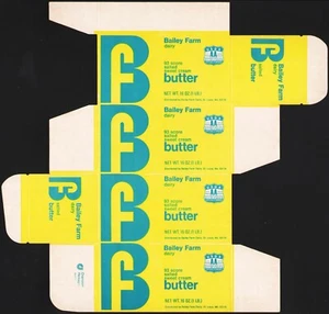 Vintage box BAILEY FARM DAIRY Sweet Cream Butter St Louis Missouri 1lb unused - Picture 1 of 2
